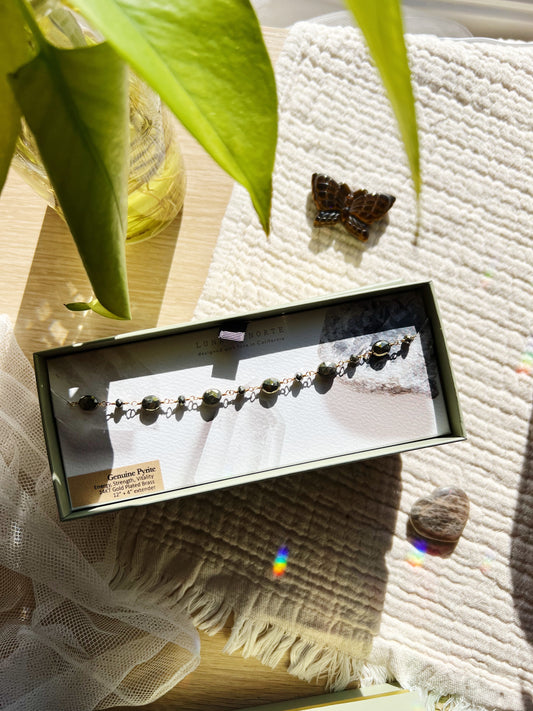 Amore Baroque Pyrite Chain Halskjede