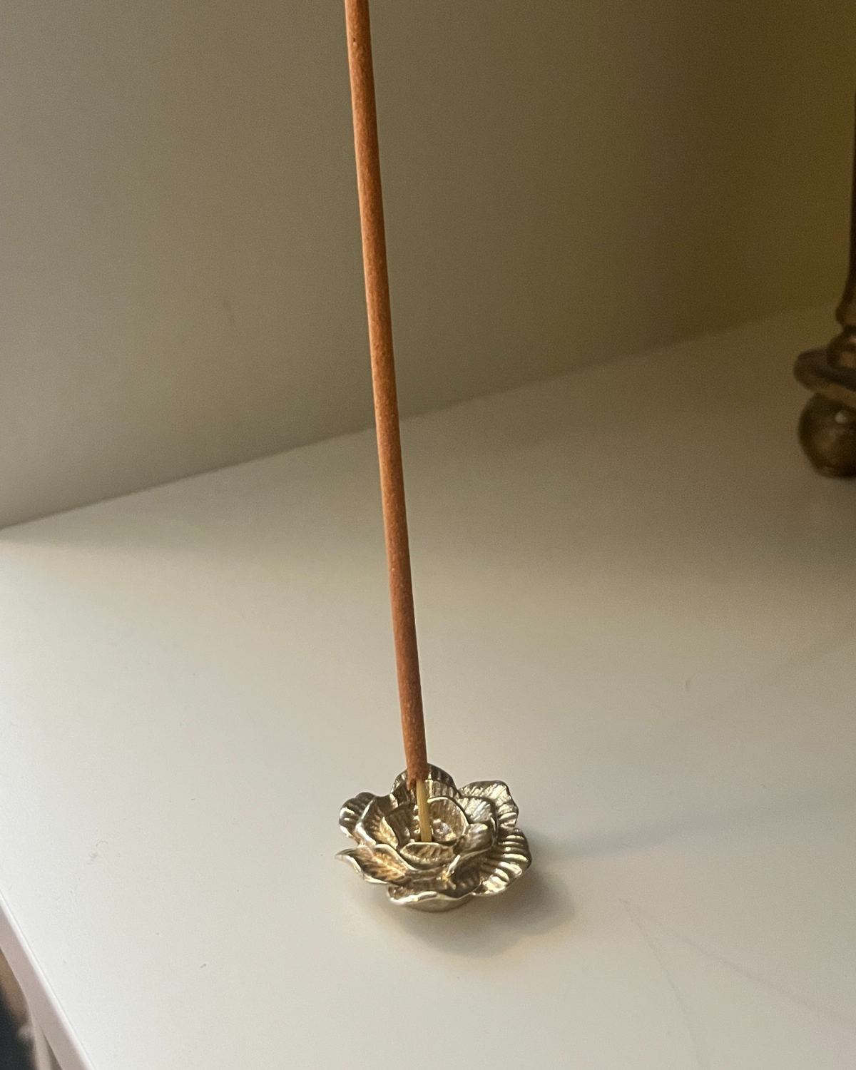 Rose Røkelsesholder I Messing