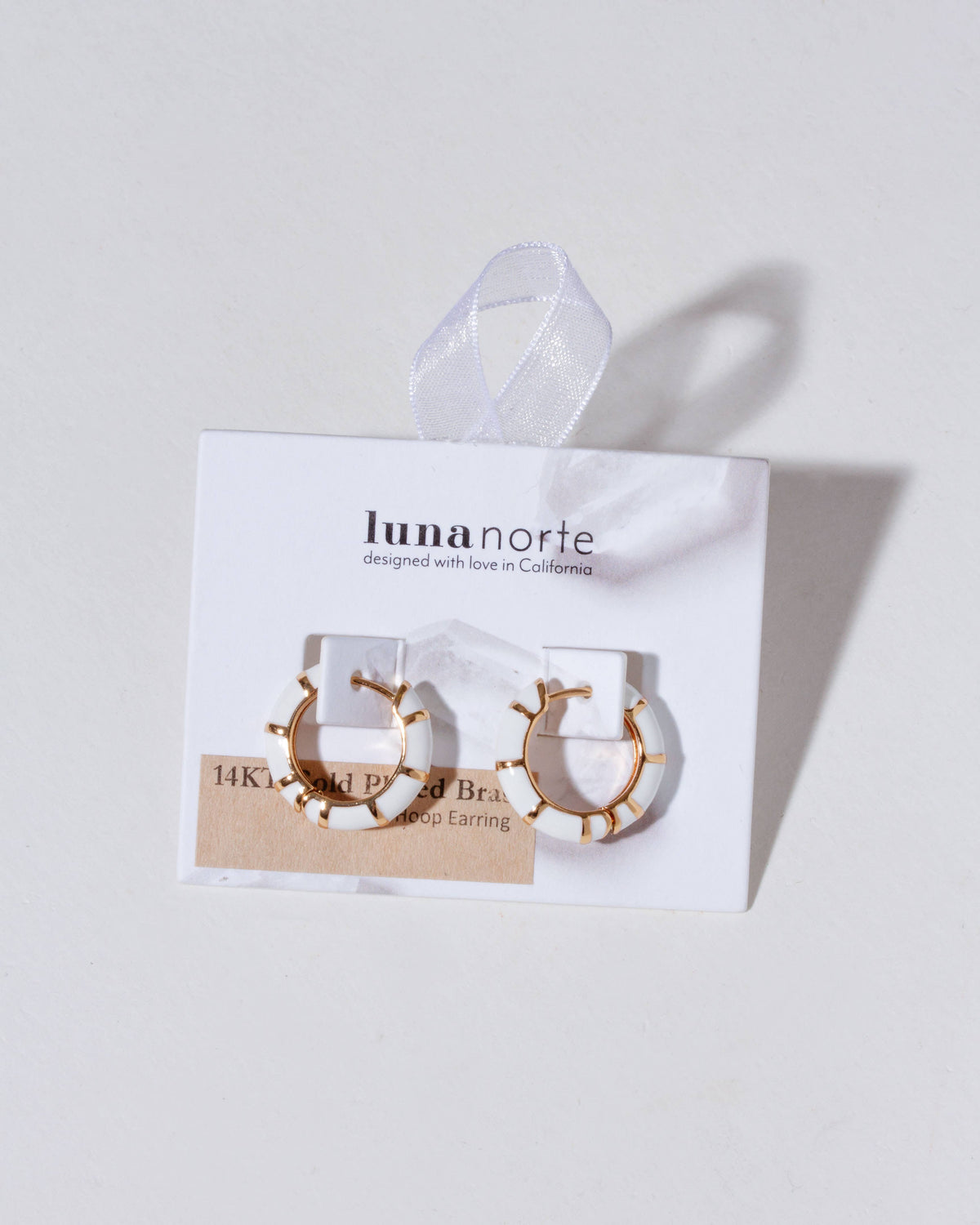 Classic Ivory Huggie Hoop Øredobber