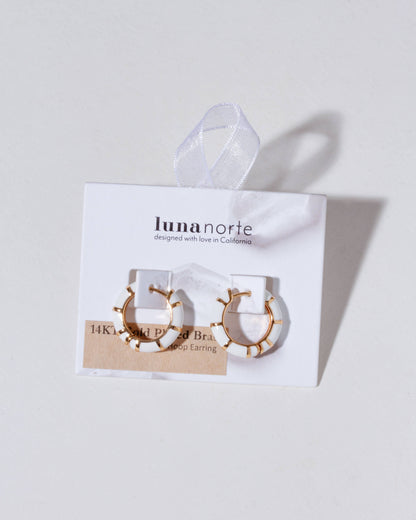 Classic Ivory Huggie Hoop Øredobber