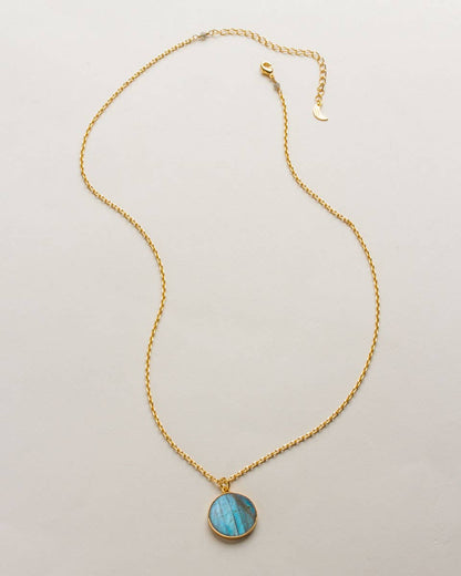 Smooth Sailing Long Medallion Halskjede - Labradorite