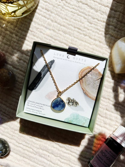 Bohemian Long Medallion Halskjede - Kyanite