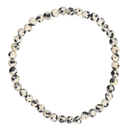 Dalmatinerstein Krystall Armbånd - 4mm