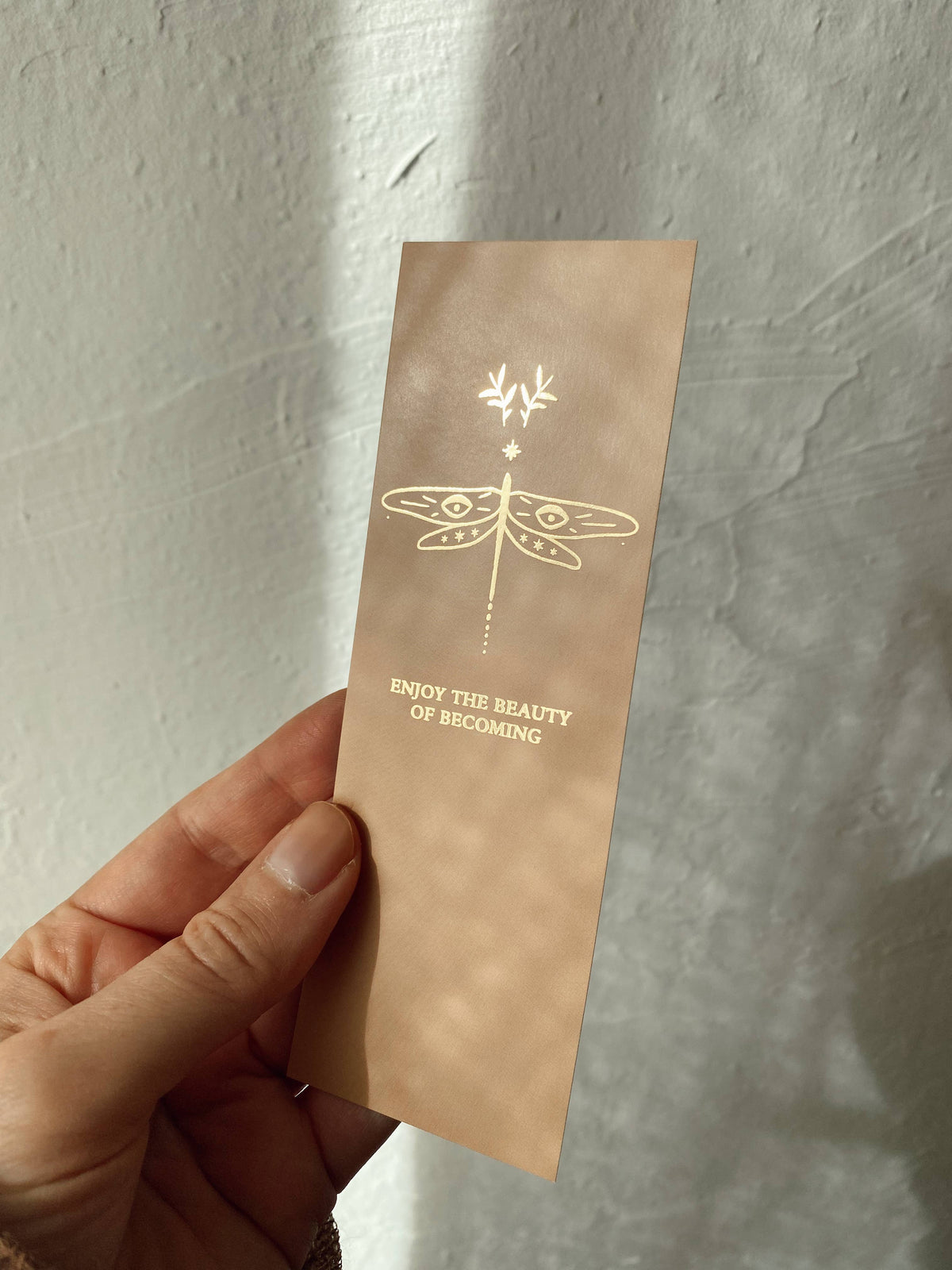 Enjoy the Beauty of Becoming Bokmerke med gullfolie