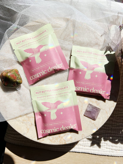 Double layer: Raspberry & Pistachio Sjokolade