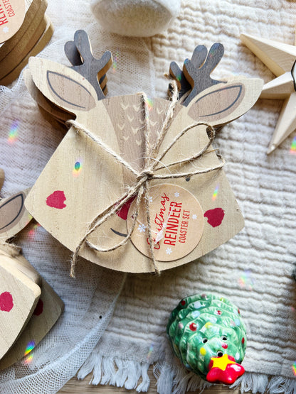 Sett med 4 reinsdyr-brikker