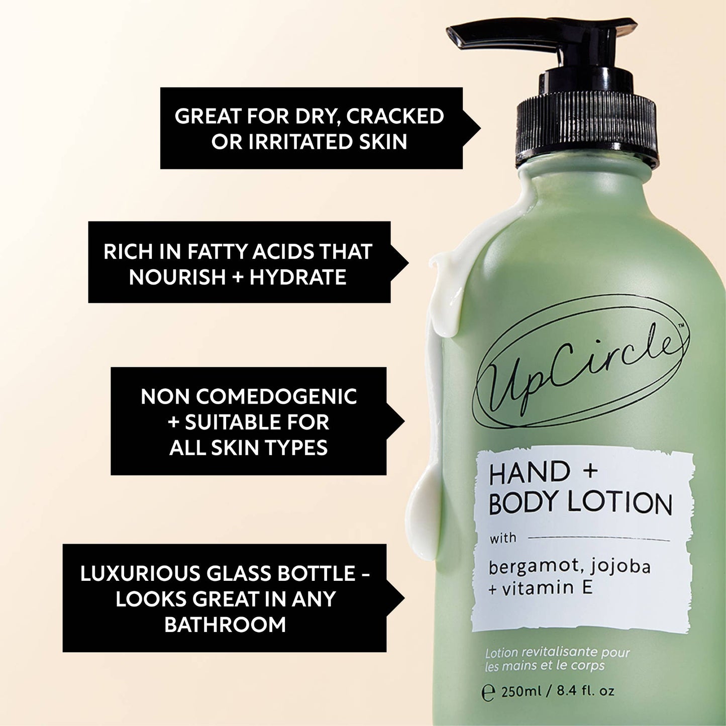 Hand + Body Lotion med Bergamot Water – Pump