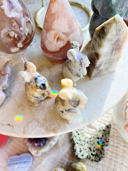 Crazy Lace Agat Krystall Kaninfigur