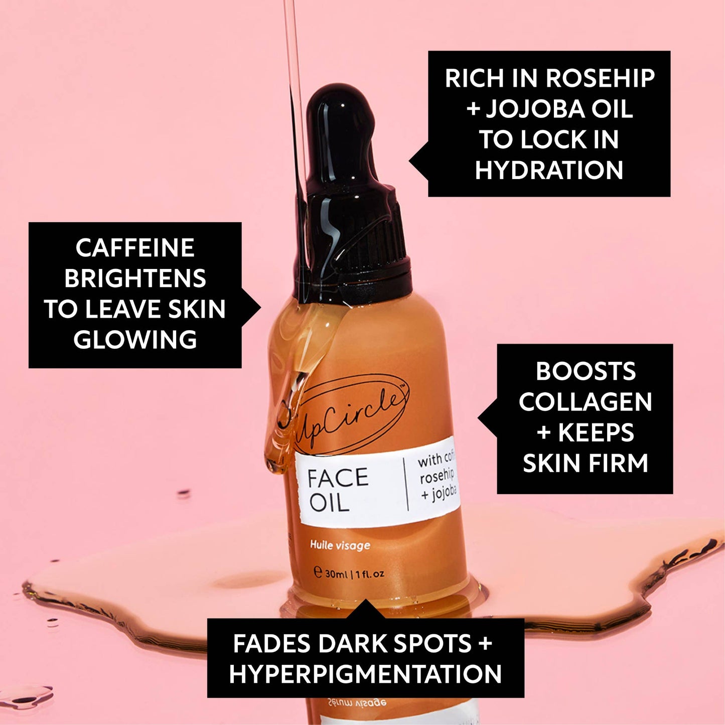 Face Oil med Coffee, Rosehip + Jojoba – Reisestørrelse (10ml)