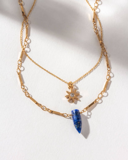 Solar Eclipse Lapis Lazuli Halskjedesett