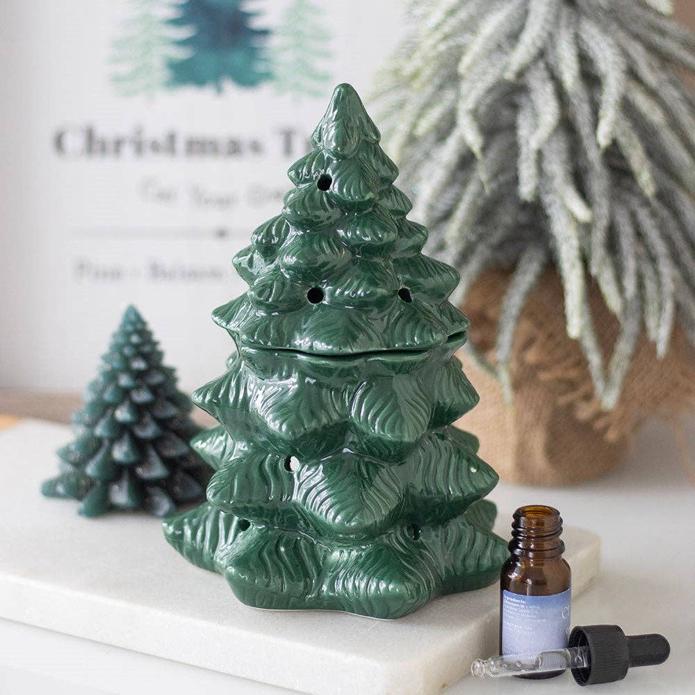 Winter Wonderland Wax melt brenner – Grønn Julegran i Keramikk