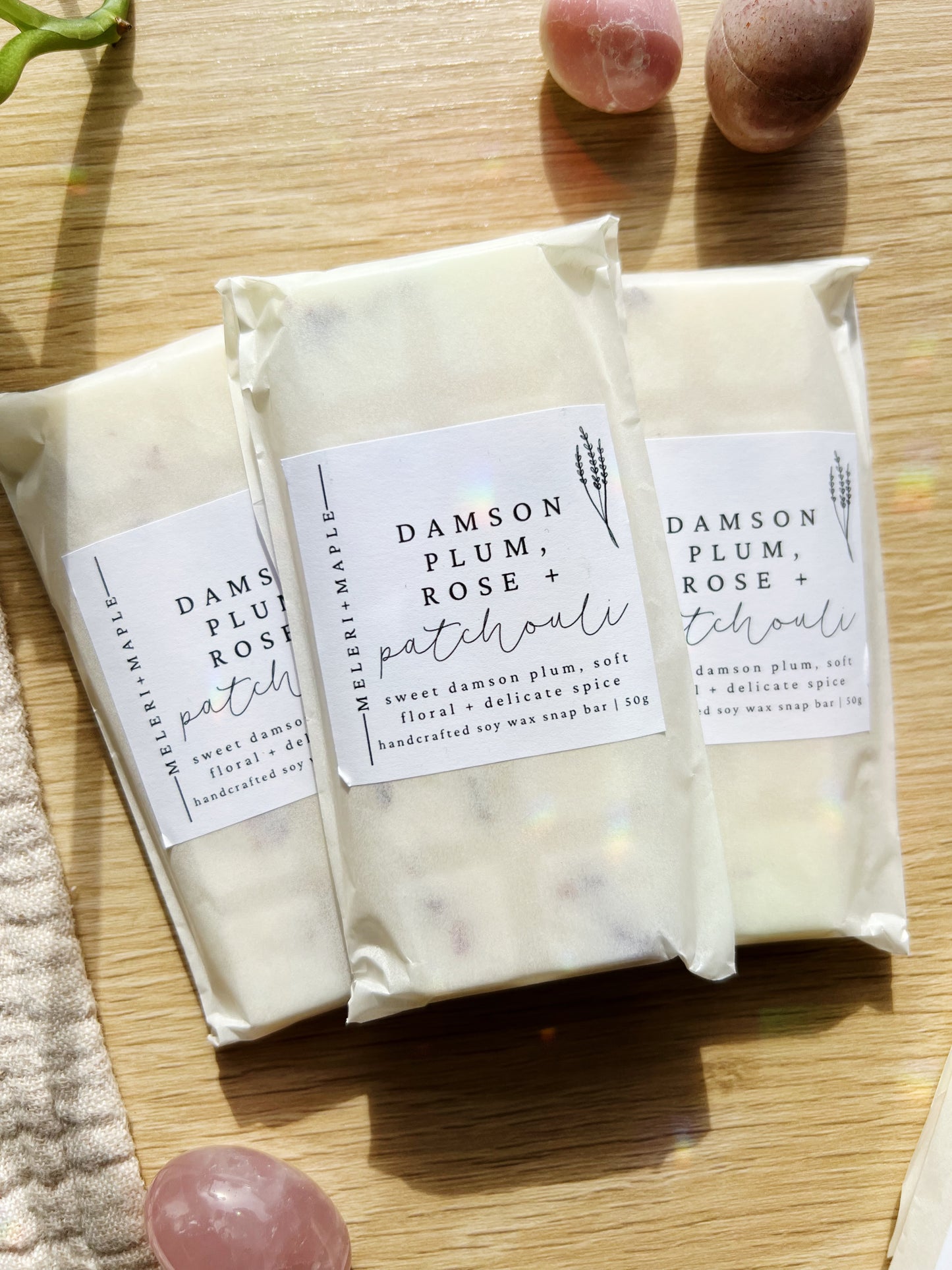 Damson Plum, Rose & Patchouli Snap Bar Wax Melt