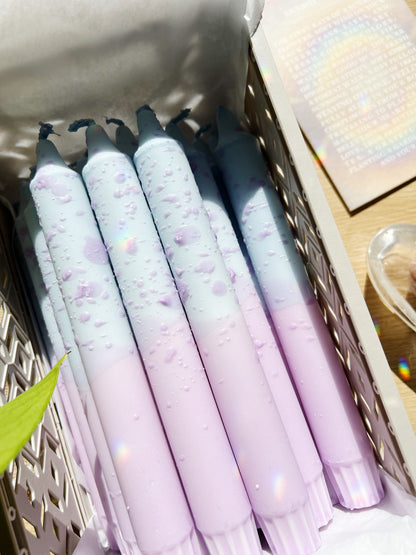 Blue & Purple Konfetti Kronelys