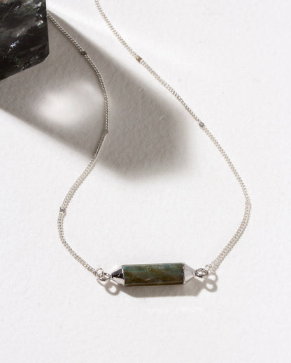Silver Spectrum Labradoritt Sterling Sølv Halskjede