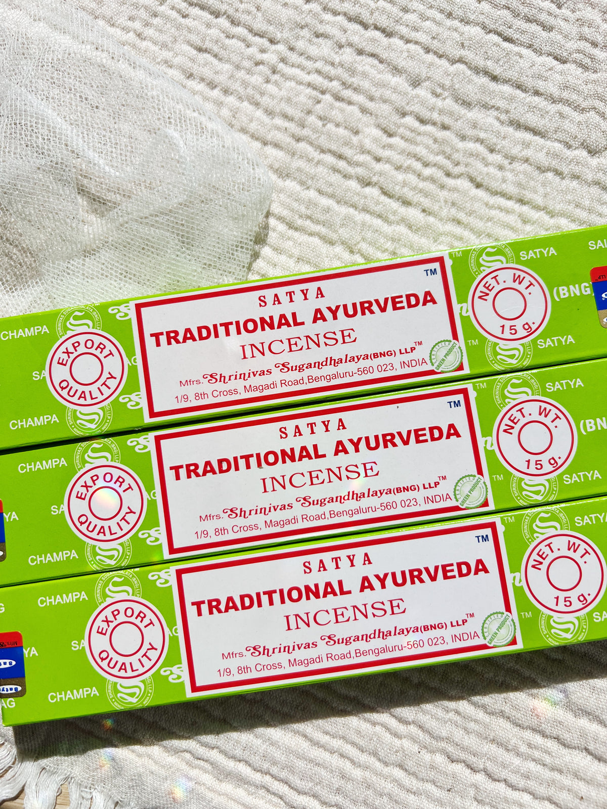 Traditional Ayurveda Satya Røkelse