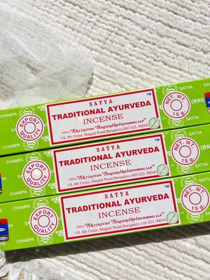 Traditional Ayurveda Satya Røkelse