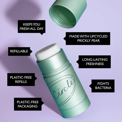 Plastfri Refyllerbar Deodorant med Macadamia + Bergamot – Starter Kit (med etui)