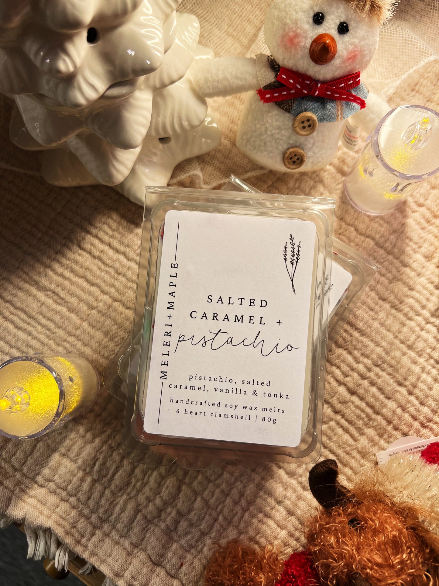 Pistachio & Salted Caramel Heart Wax Melts