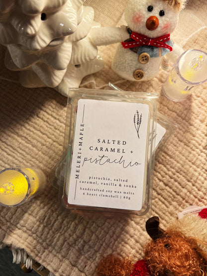 Pistachio & Salted Caramel Heart Wax Melts