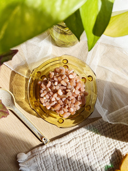 Fersken Månestein Krystallchips