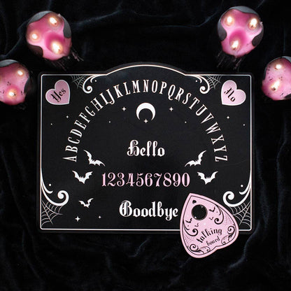 Pastel Rosa og Sort Gothic Ouija Talking Board