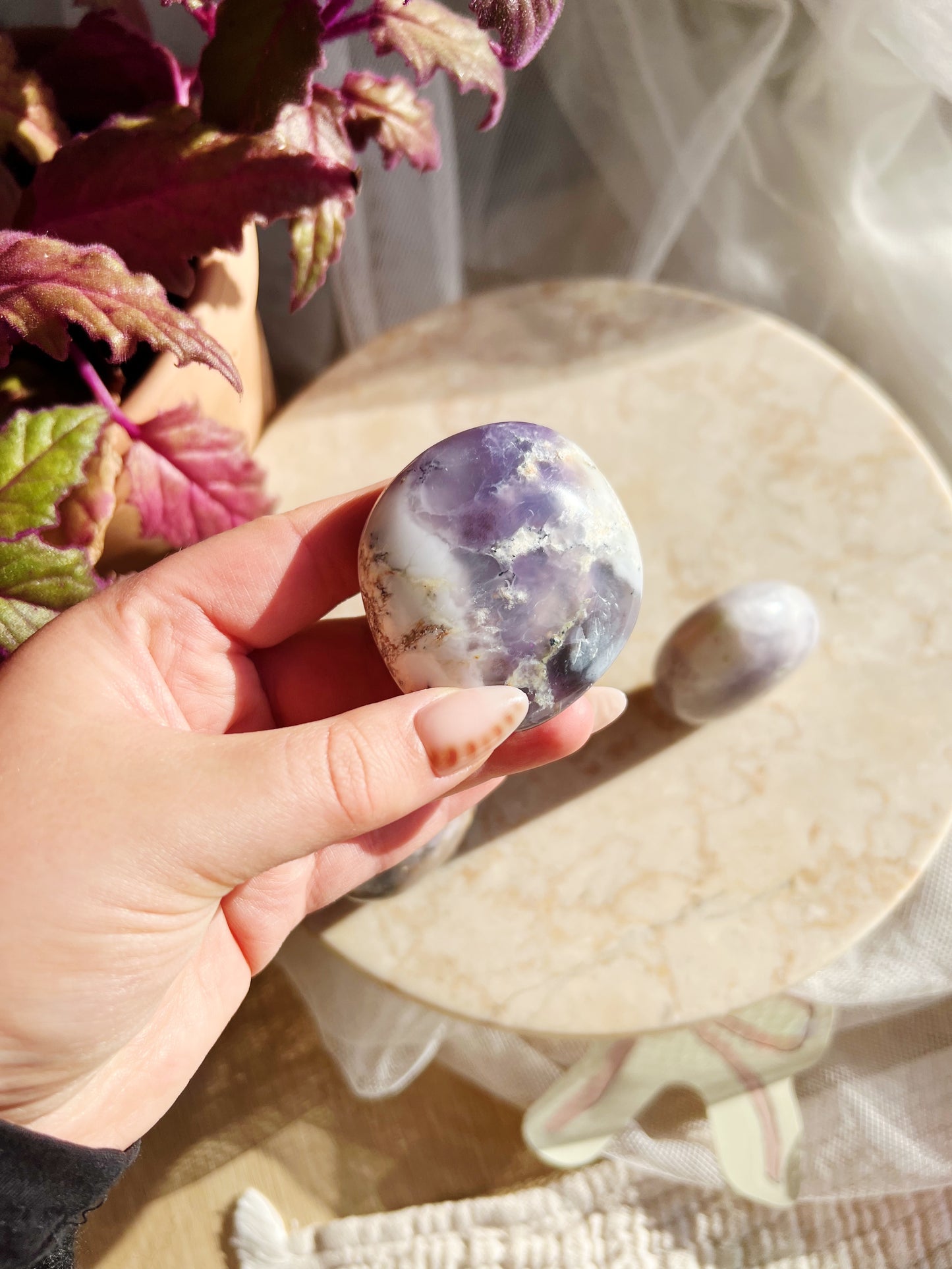 Violet Merlinite Opal Krystall Freeforms 96-109g