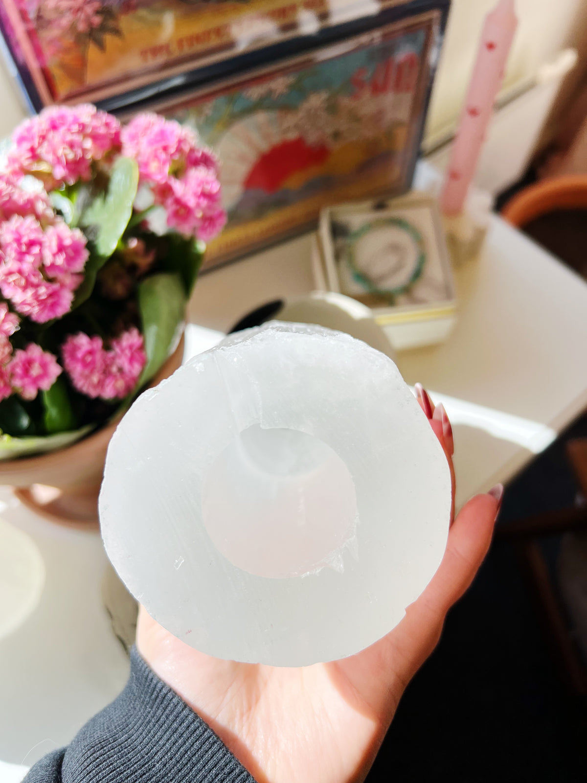 Medium Selenitt Lampe