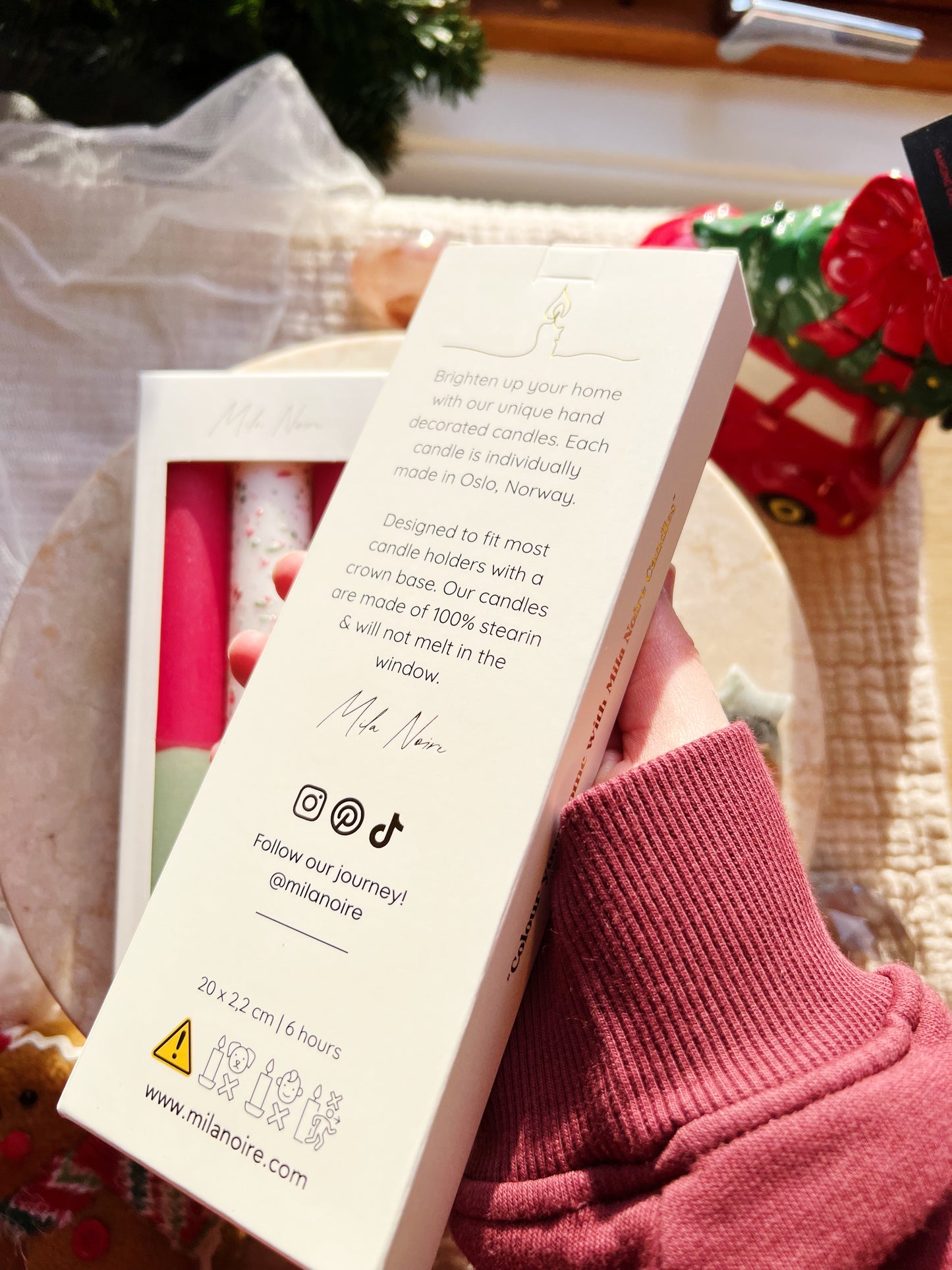 Holiday Kronelys 3-Pack: Red Mix