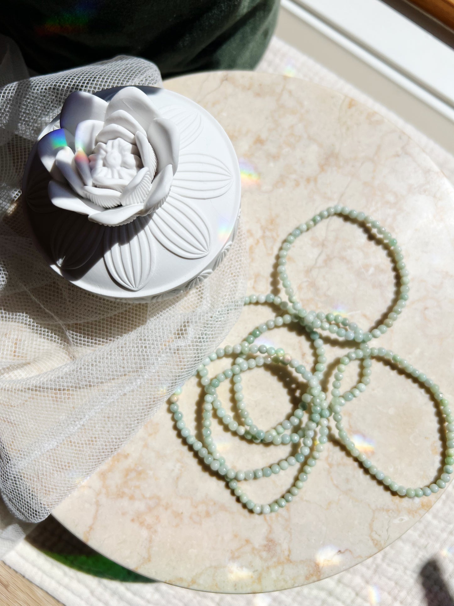 Burmesisk Jade Armbånd 4mm
