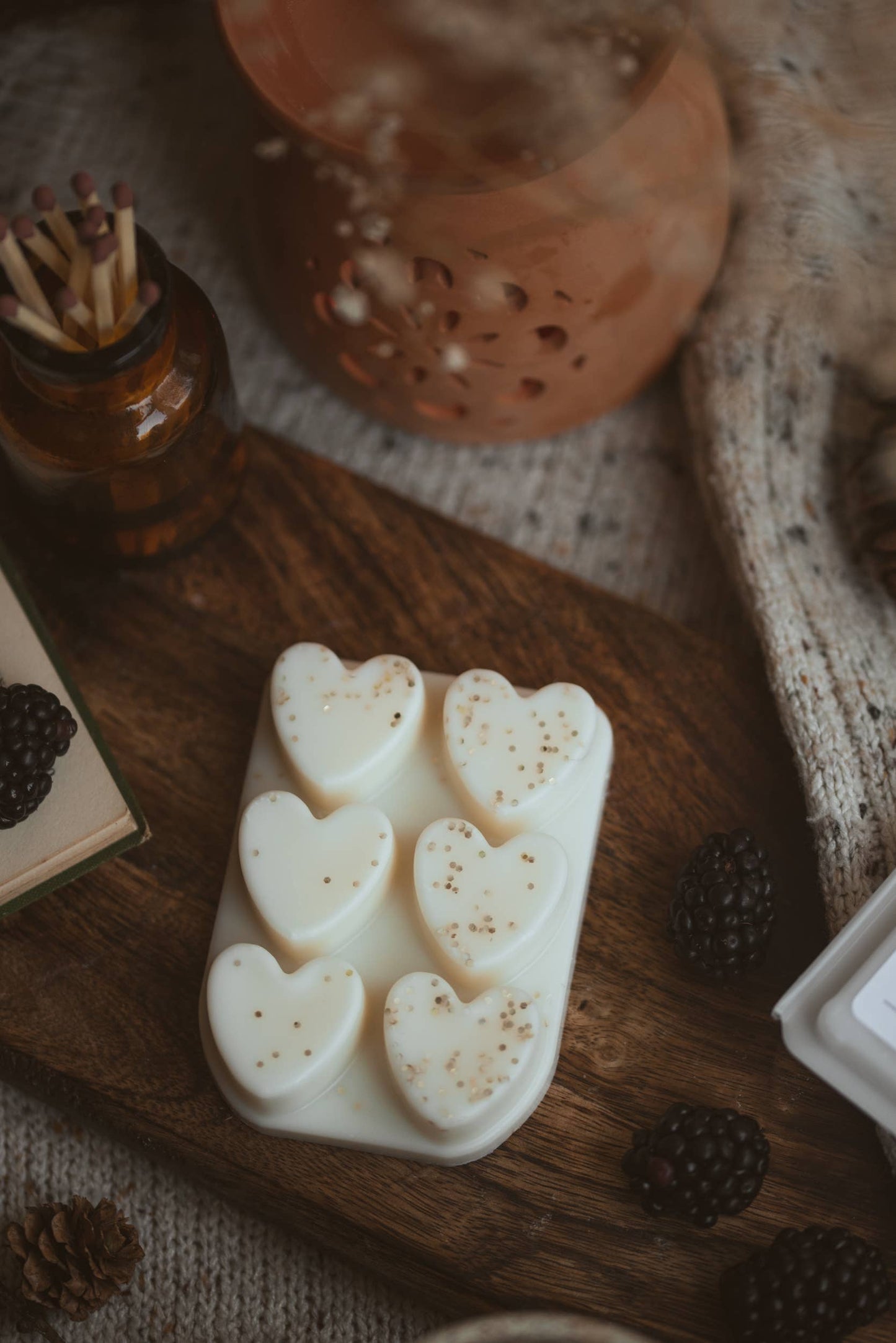 Cherry Snowflake Heart Clamshell Wax Melts