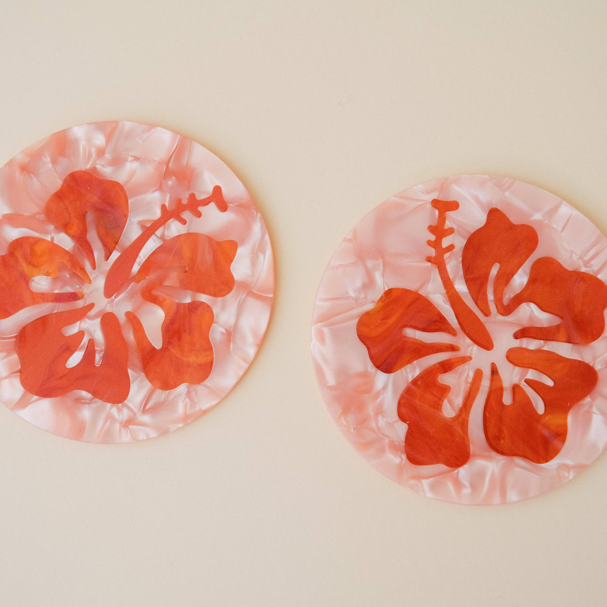 Hibiscus Acetate Coaster 2stk