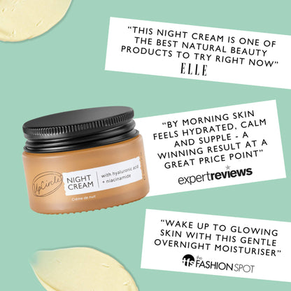Night Cream med Hyaluronic Acid & Niacinamide – Reisestørrelse (30ml)