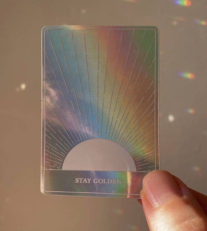 Holografisk Klistremerke  - Stay Golden