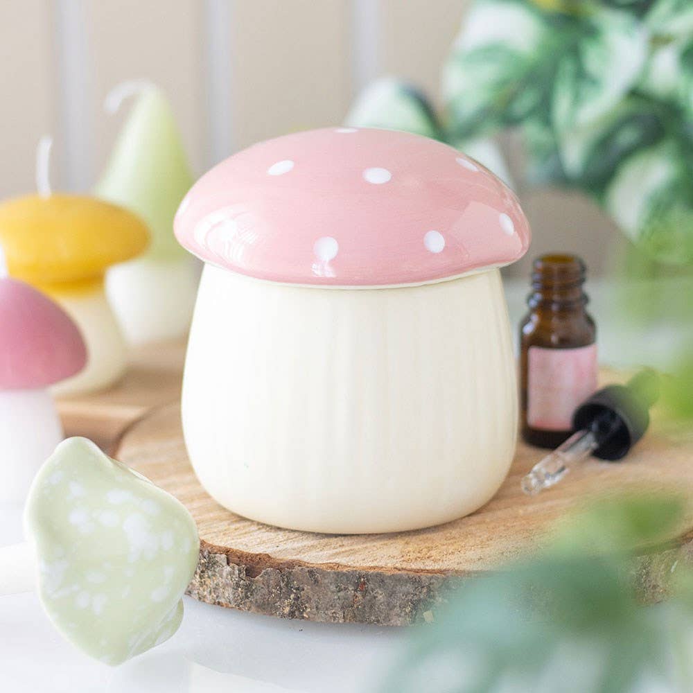 Rosa Sopp Olje og Wax Melt Brenner