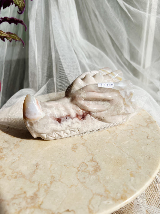 Rosa Ametyst Dragehode – 723g | 14x6x6cm