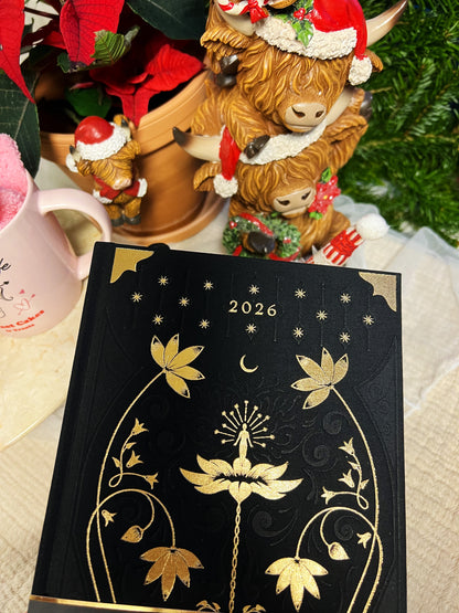 Black 2026 Year of Growth Årsplanlegger