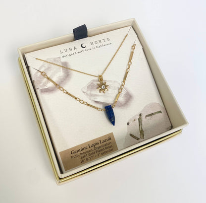 Solar Eclipse Lapis Lazuli Halskjedesett