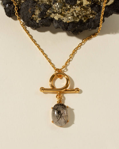 Embrace Me Long Halskjede - Tourmalinated Quartz