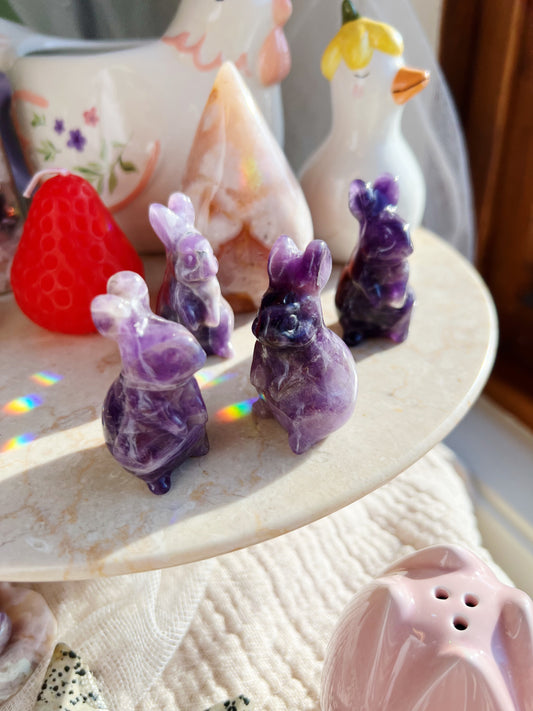 Ametyst Krystall Kaninfigur