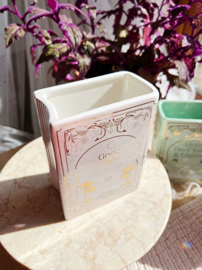 Hvit Bokformet Vase