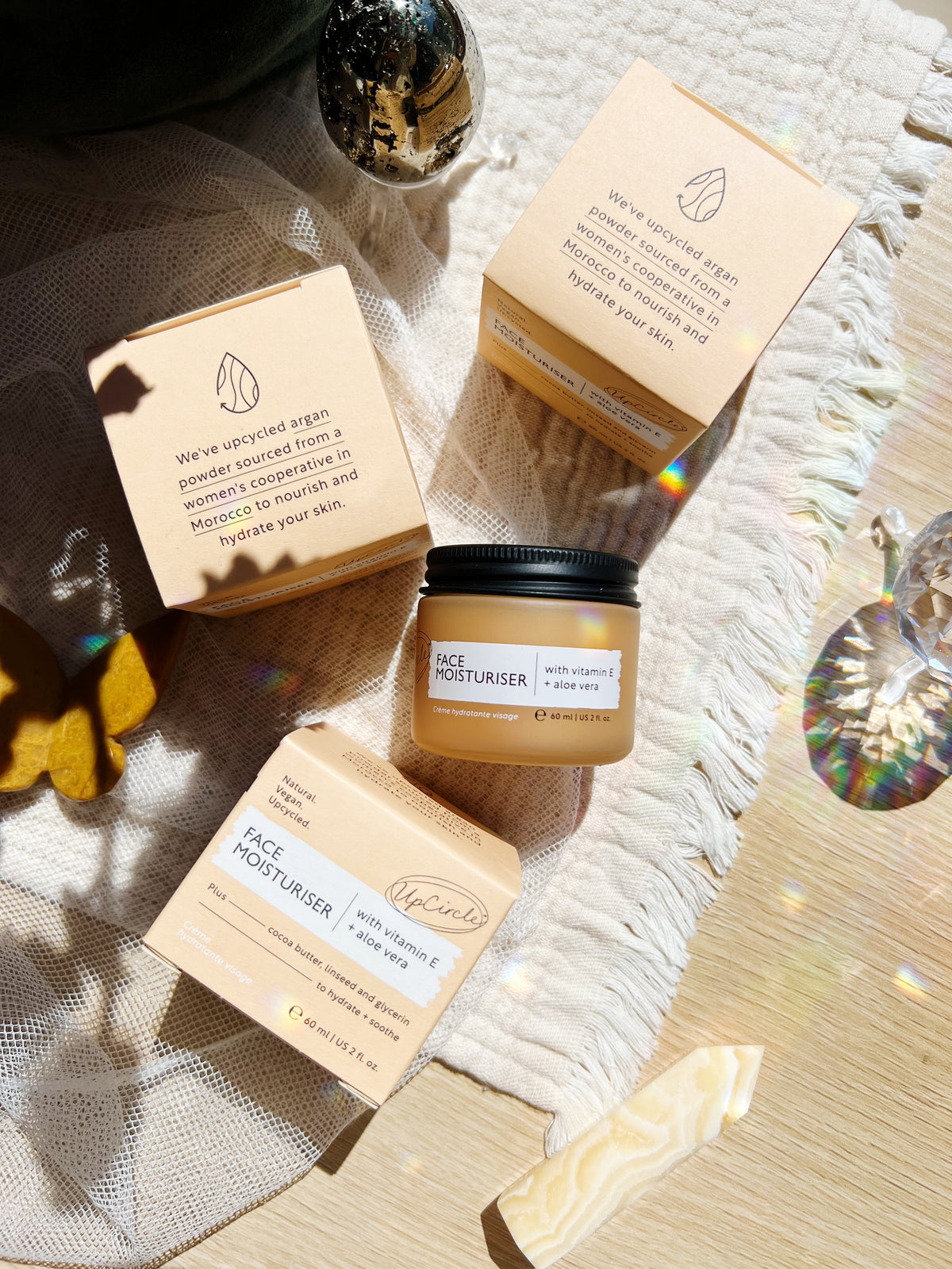 Face Moisturiser med Vitamin E + Aloe Vera