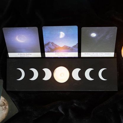 Black Moon Phase Tarot Kort Og telysholder