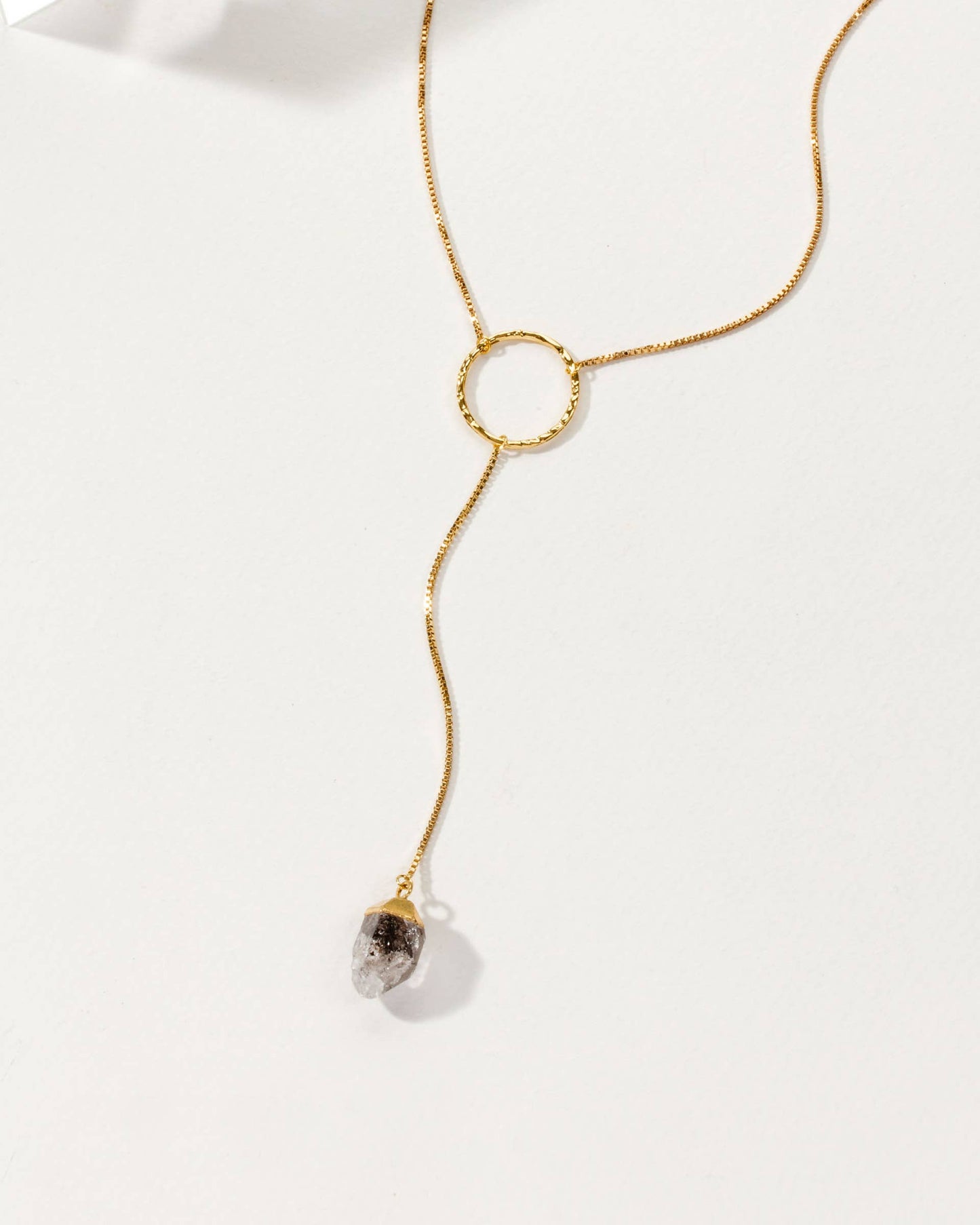 Herkimer Diamond Kvarts Lariat Halskjede