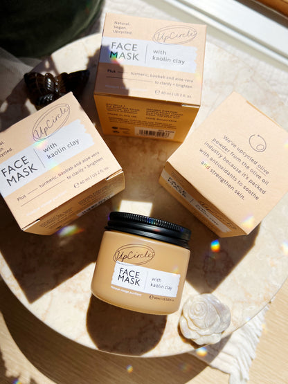 Face Mask med Kaolin Clay & Olive Stone Powder