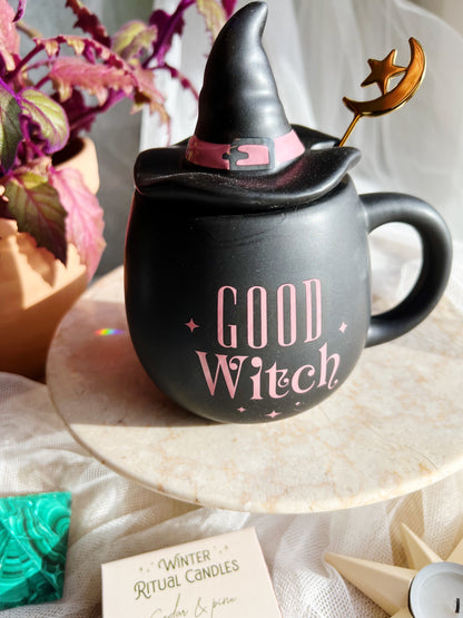 Good Witch Kopp med lokk og skje