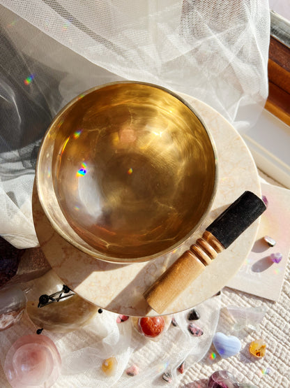 Tibetansk syngebolle, diameter ca. 15 cm