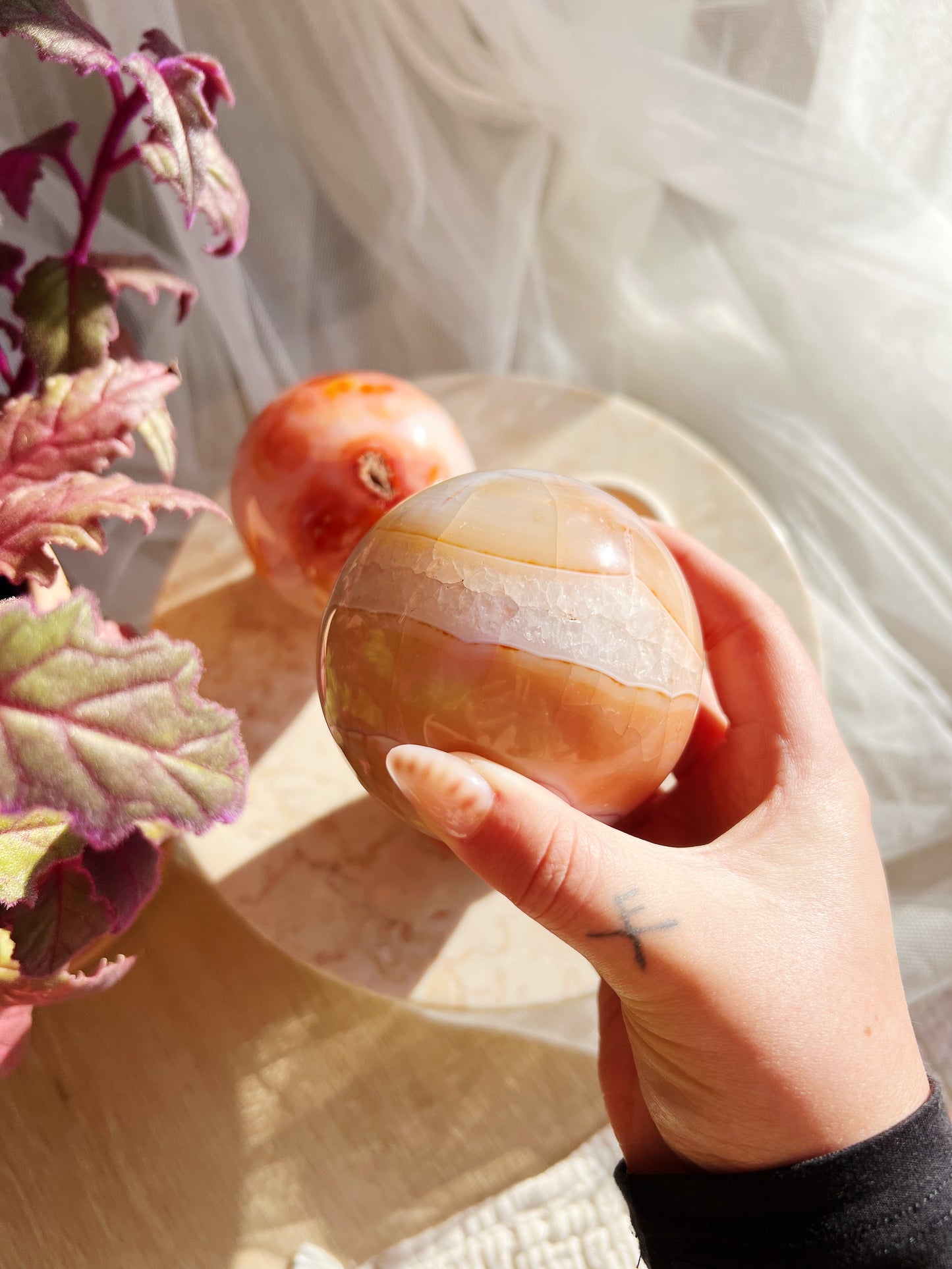 Store Karneol Krystallkuler - Ca 690g