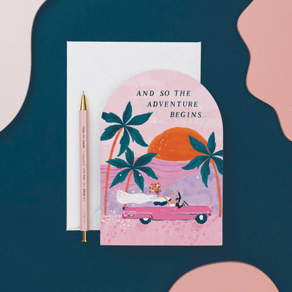 Adventures Wedding Kort med konvelutt