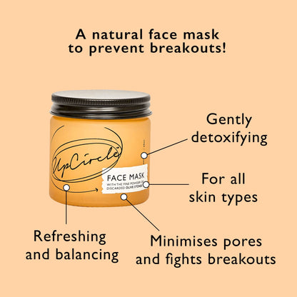 Face Mask med Kaolin Clay & Olive Stone Powder