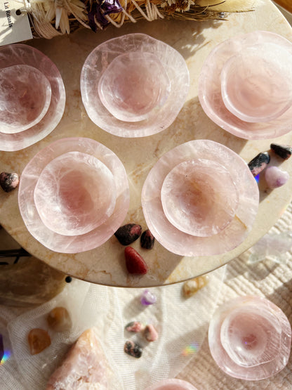 Love's Embrace Rosenkvarts Skåler